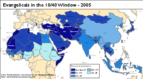 Evangelicals in the 10/40 Window - 2005